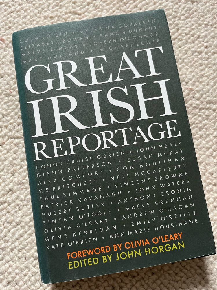 Cover of Great Irish Reportage book
