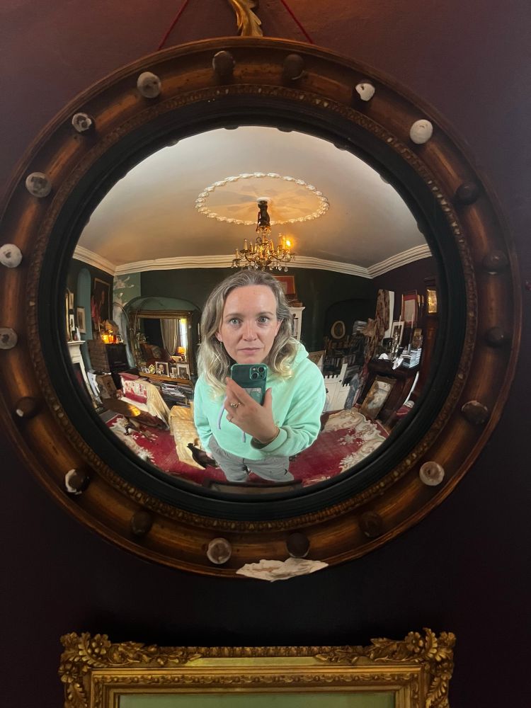 Me looking at myself in a mirror 