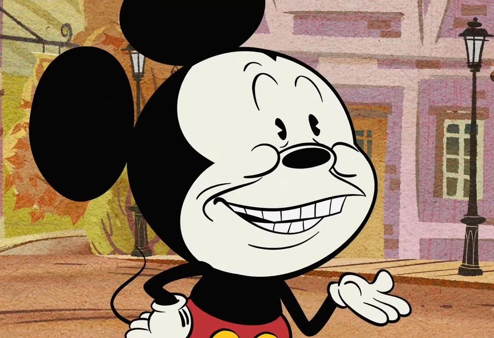 Awkward Mickey smile is awkward