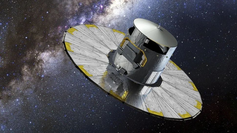 An artist's impression of the Gaia spacecraft.