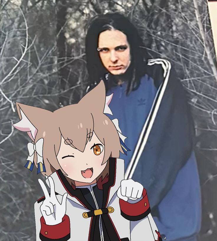 Jonathan Davis, frontman do Korn ao lado de Felix Argyle do anime RE: Zero