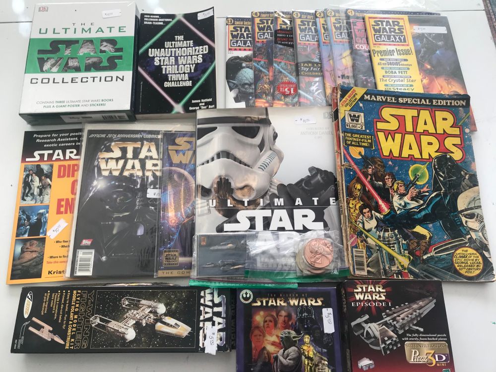 A selection of vintage Star Wars toys