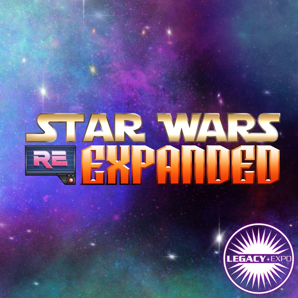 The Star Wars ReExpanded logo overlayed over a nebula background. The Legacy Expo logo is in the corner.