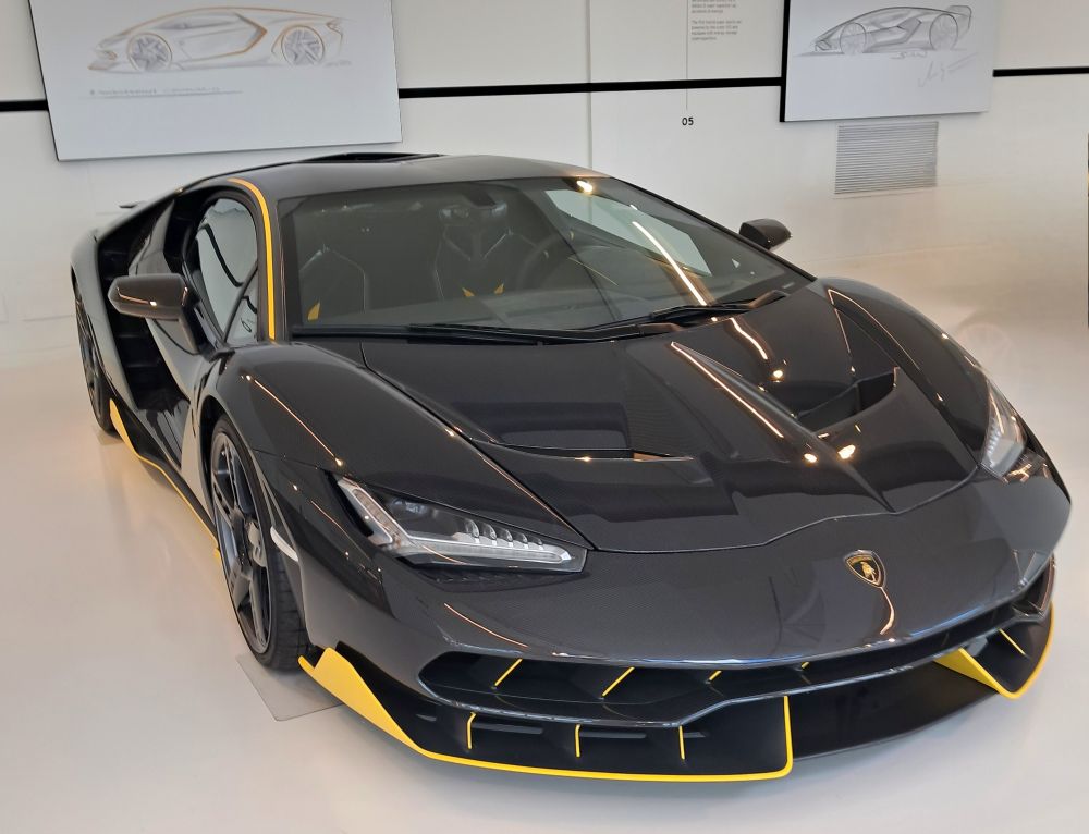 Lamborghini Centenario on display atvthe Lamborghini museum in Bologna 