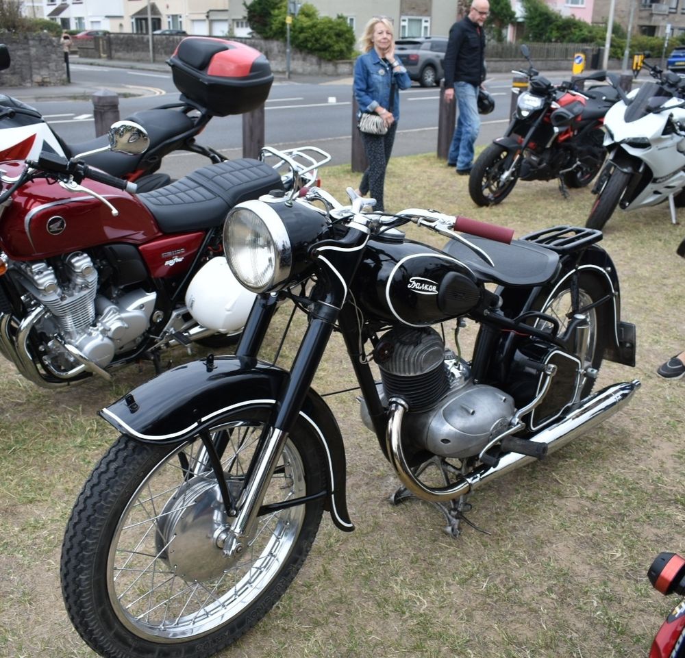 One of the several hundred motorbikes at Weston Bike Night on the beach lawns Weston-super-mare 