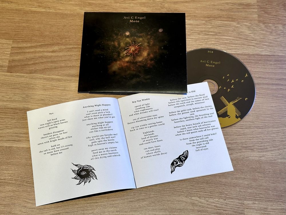 Mote cd by Avi C Engel in a gatefold sleeve, featuring full lyric booklet