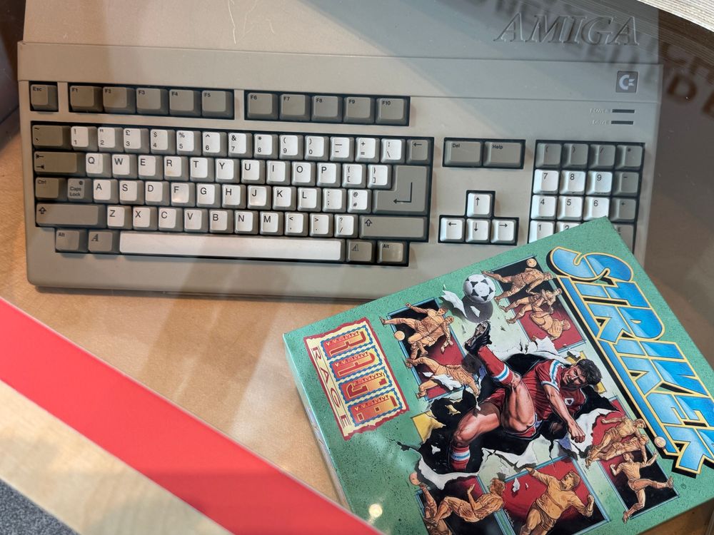 Commodore Amiga A500 with Striker by Liverpool’s Rage Games