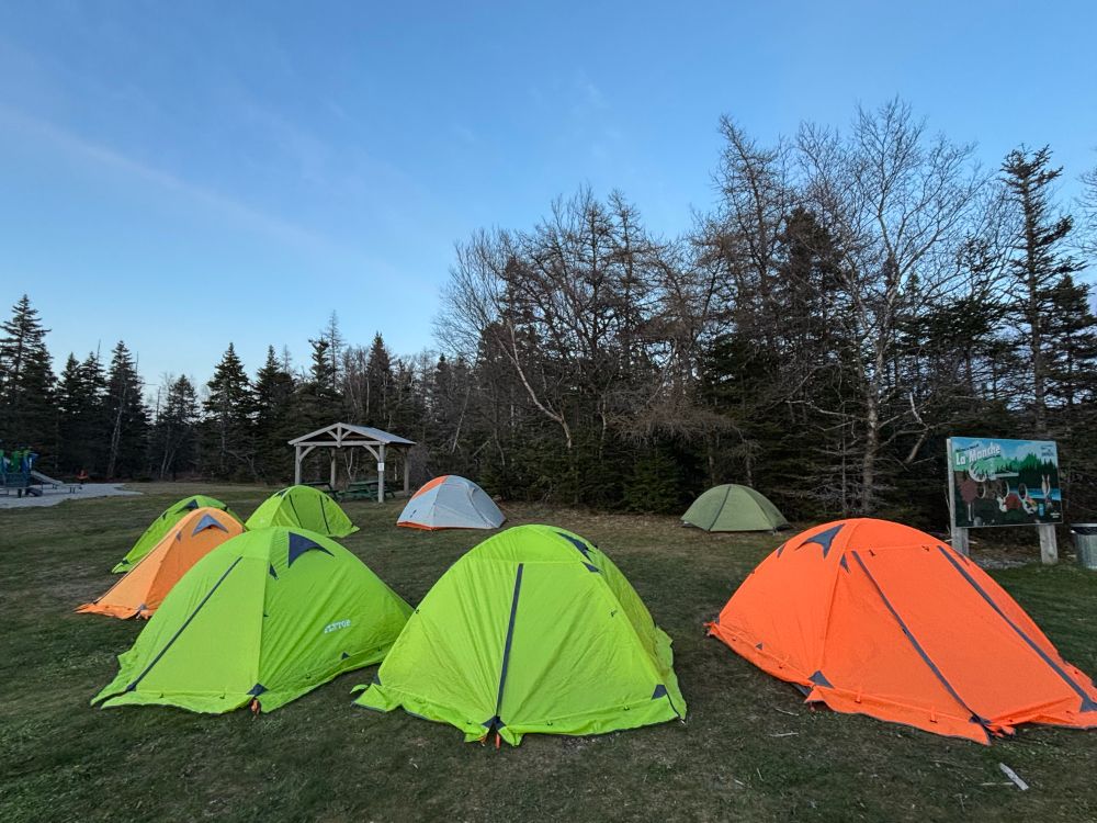 Venture Company sets up a tidy campsite in Lamanche. 