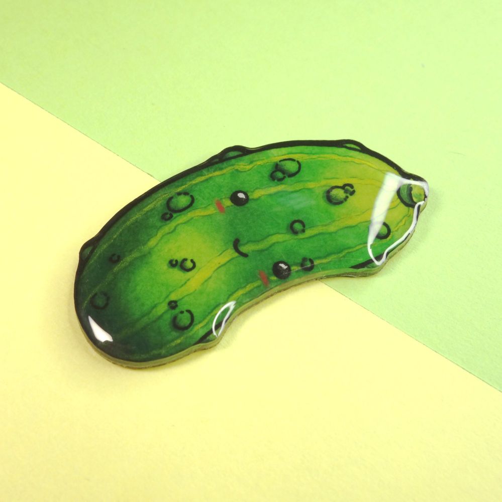 Magnet in Form einer süß guckenden Gurke 