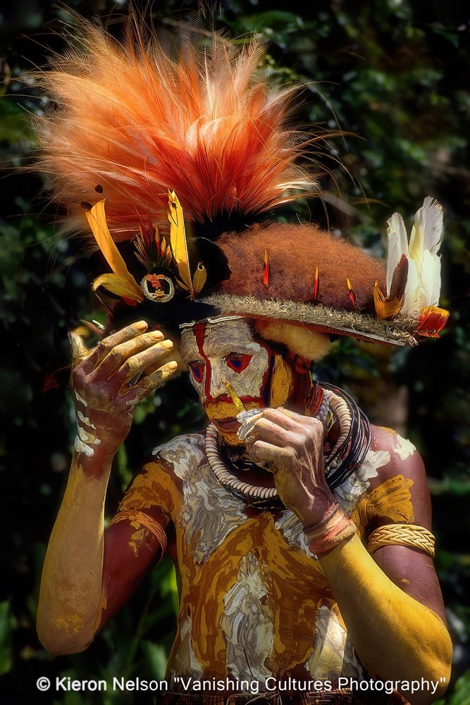 The Huli are famously known as the "Wigmen" due to their elaborate wigs made from human hair. Young men, typically virgins, attend "Wig Schools" starting around age 14, where they grow their hair for 18 months under strict rituals, dietary restrictions, and spiritual guidance from a wig master. The hair is shaped, cut, and woven into ceremonial wigs adorned with feathers, flowers, and bird-of-paradise plumes.

 