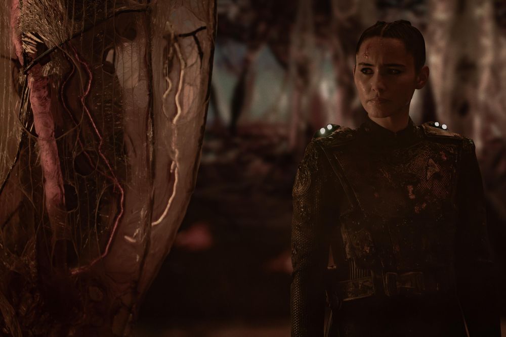 Screenshot of La'an Noonien Singh from Star Trek: Strange New Worlds' "Hegemony, Part 2."