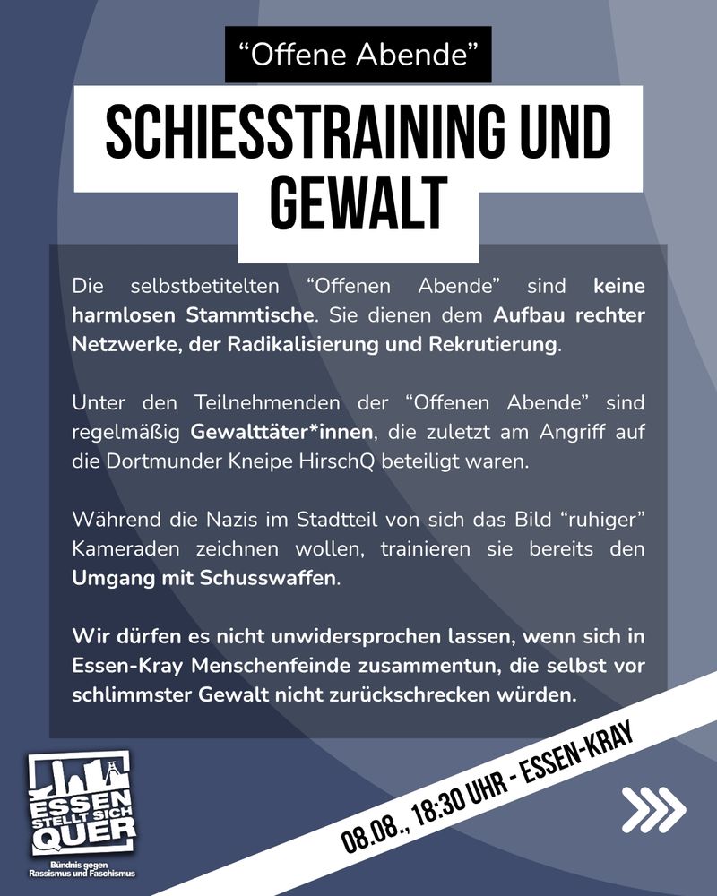 Warum die Abende nicht harmlos sind. 