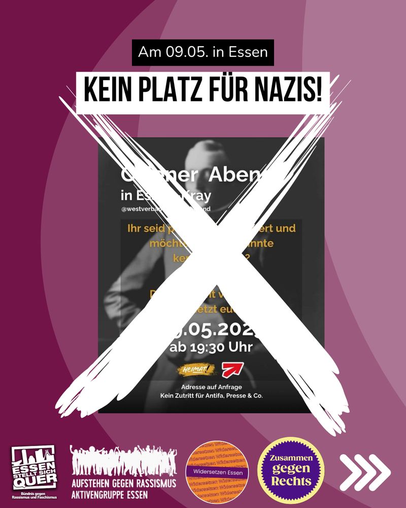 Durchgestrichenes "Die Heimat" Plakat