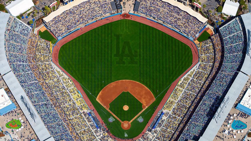 aerial photo of dodgers stadium