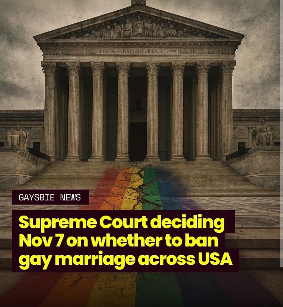 La court suprême des usa décidera le 7 novembre la suspension du mariage gay....dans tout les usa
