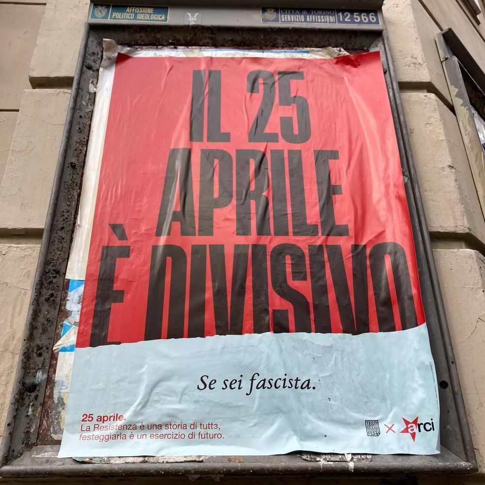 Buona festa della liberazione

Il 25 aprile è divisivo se sei fascista