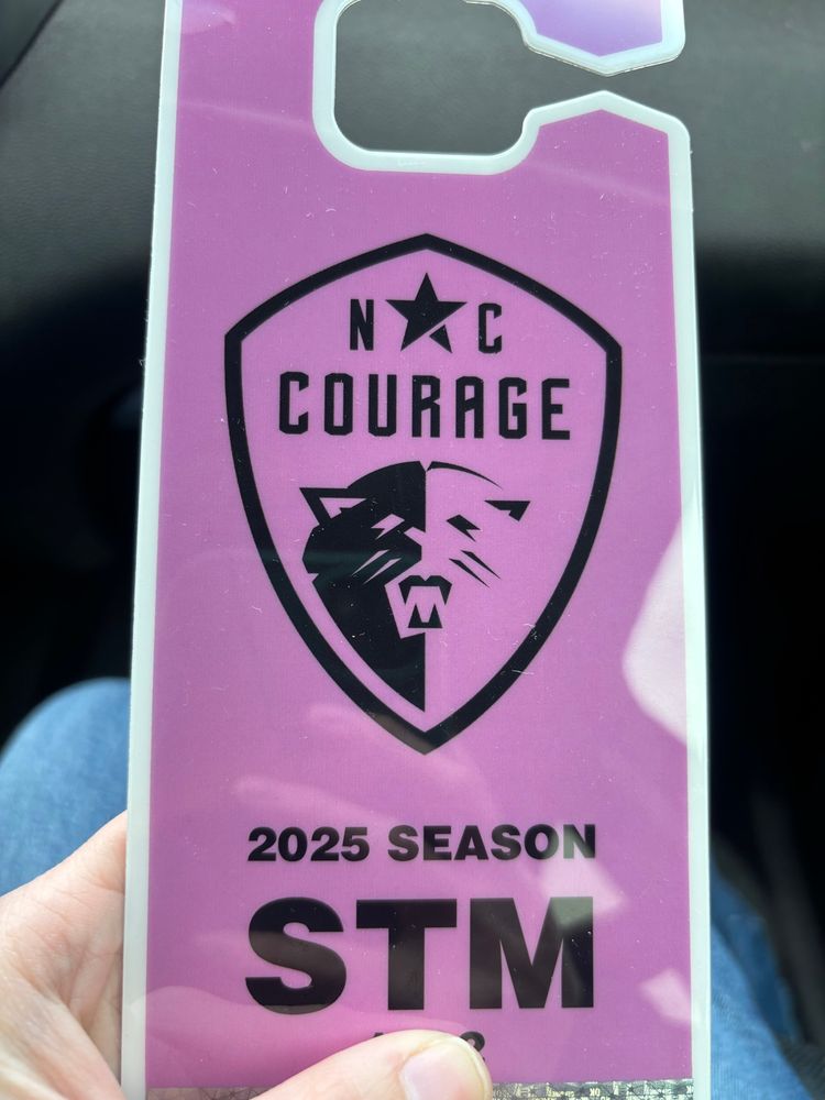 NC Courage pink season ticket member parking pass