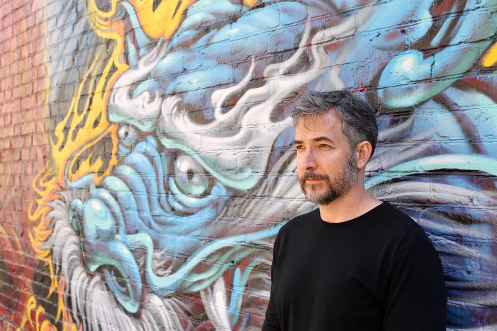 Me and a dragon mural 