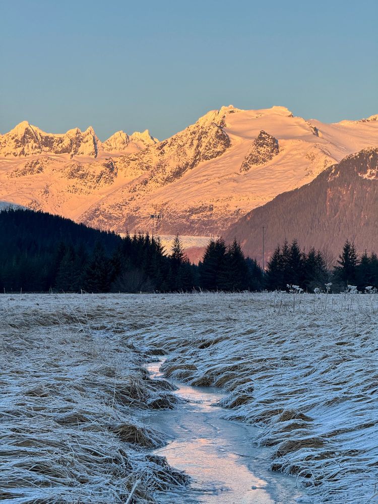 Alaskan mountains and glacier