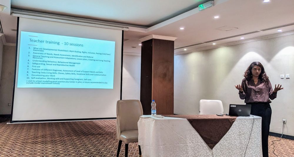 Ms Liya Tesfaye from Joy Center Ethiopia and co-developer and facilitator of a teacher training programme to improve access to inclusive education for children with developmental disabilities shares findings from a pilot of the programme, tested in 4 schools in Addis Ababa 