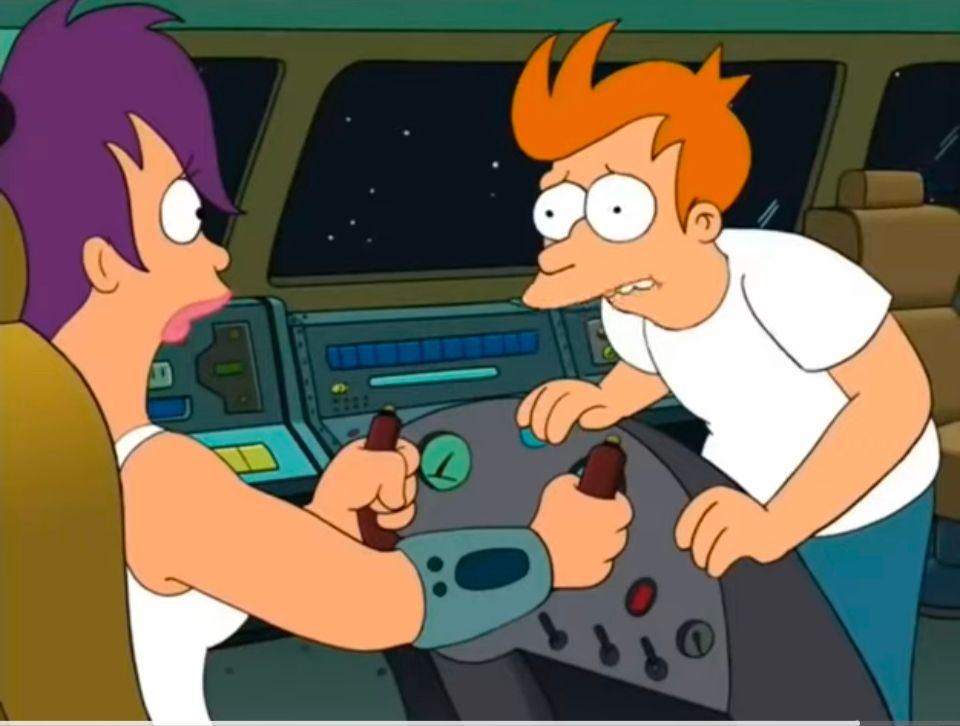 fry from futurama shouting at leela after the engines are blown out: 'fix it fix it fix it fix it!!!! fix it!!!'