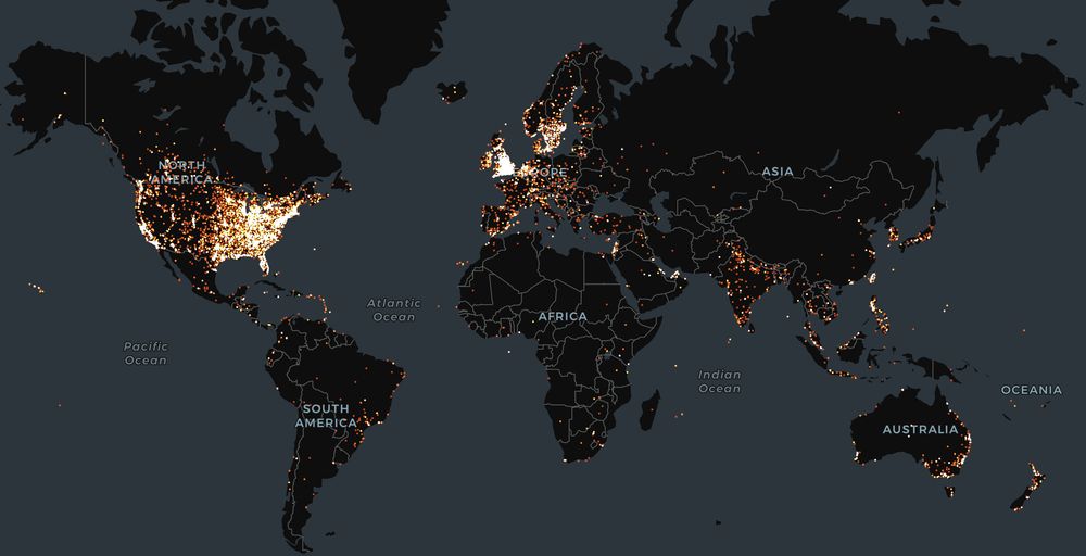 Map of all Mega Seating Plan users