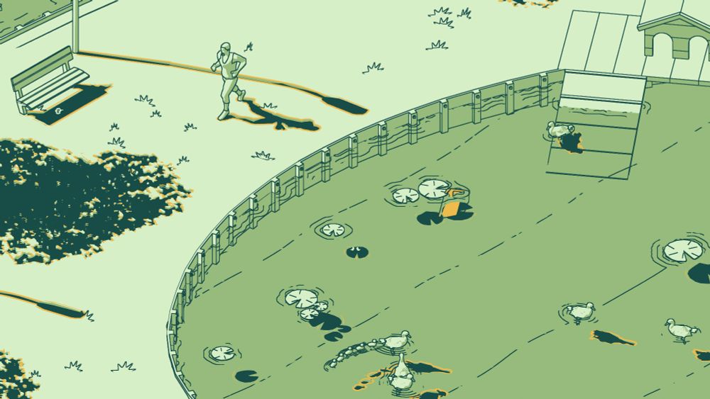 A screenshot from the park level from SCHiM.