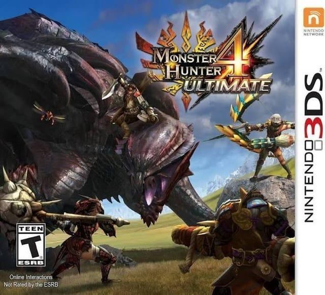Box art of the game Monster Hunter 4 Ultimate. 