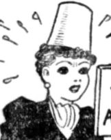 A screenshot of another comic where Aunt Fritzi had a dustbin hat that looks like the cone Nancy wears here