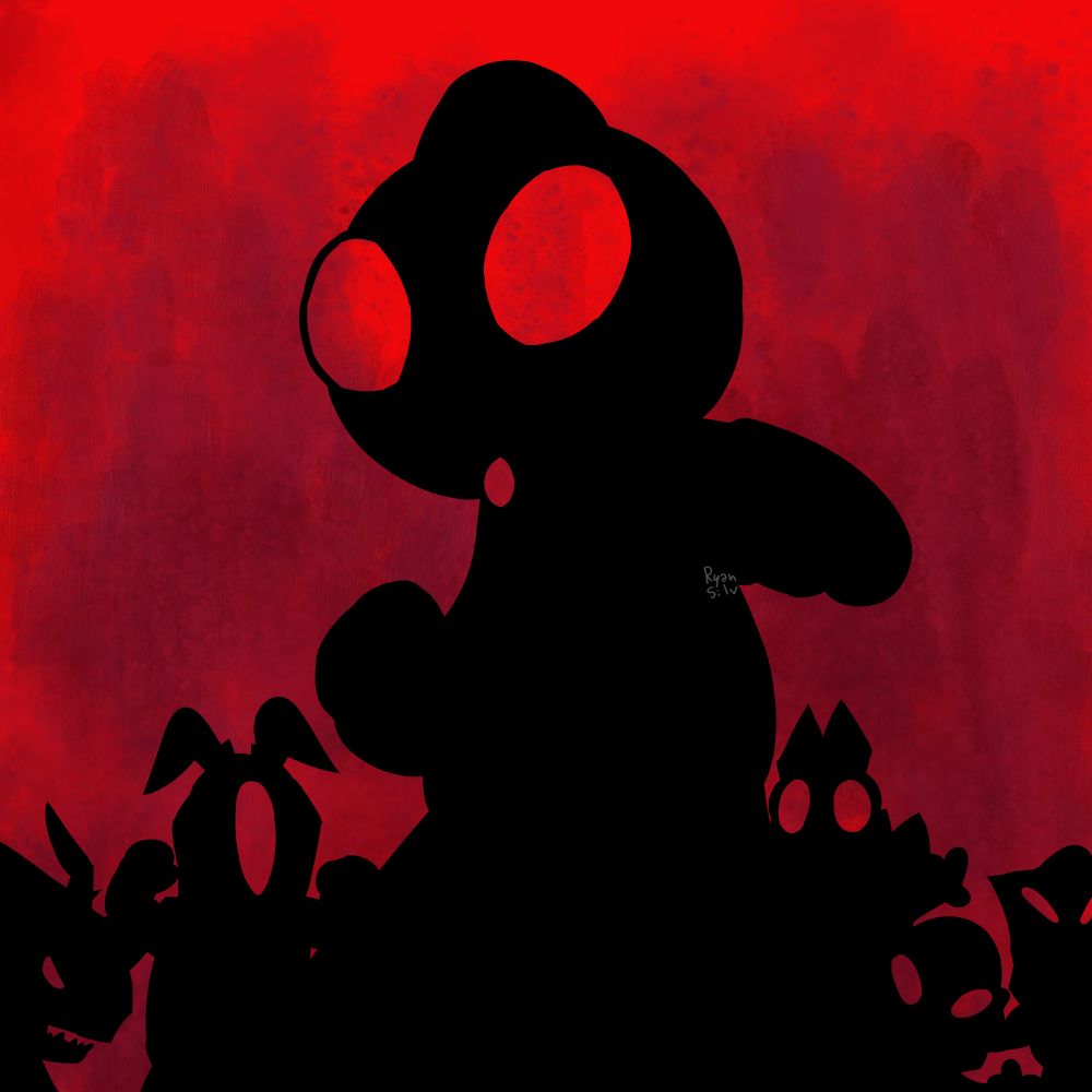 Image similar to the previous one, but now featuring a silhouette of Ultraman.