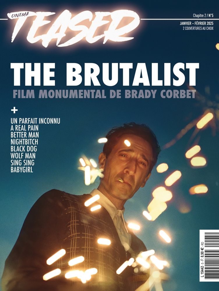 Couverture de Cinemateaser n°5. Adrien Brody dans The Brutalist
