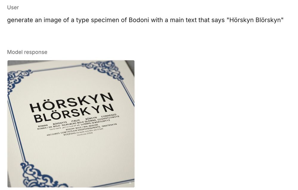 generate an image of a type specimen of Bodoni with a main text that says 