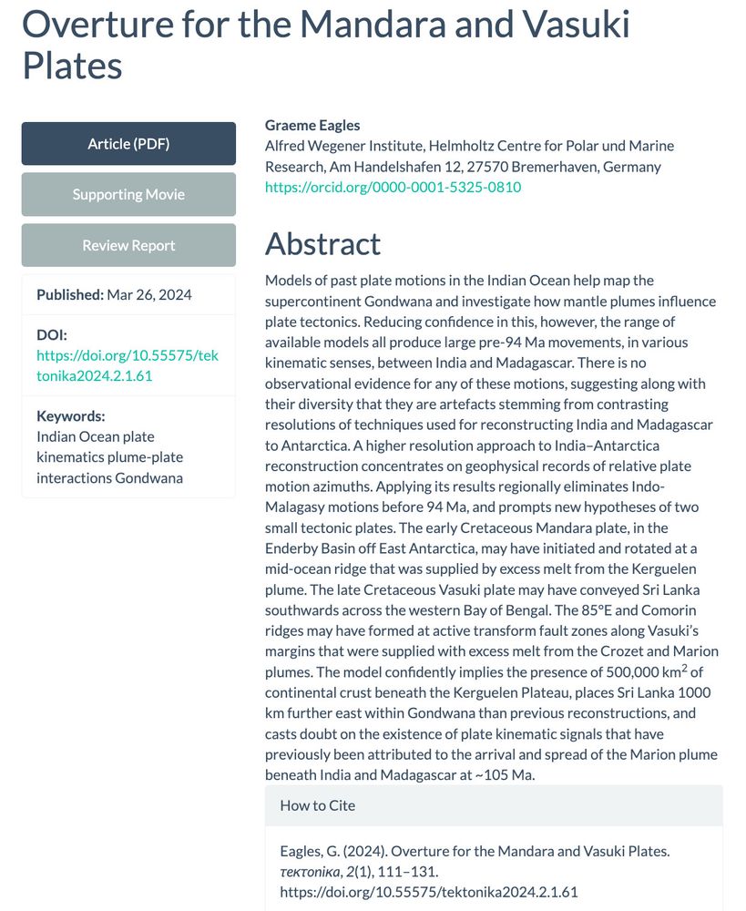 Screenshot showing title, authors list, and abstract of the published paper