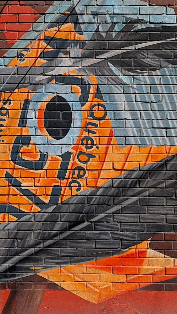 Une murale pour identifier la ruelle des oiseaux ! Nous y voyons une cabane d'oiseau faite avec une immatriculation automobile du Québec. Oui, deux belles plumes sont belles et bien présentes ;-)