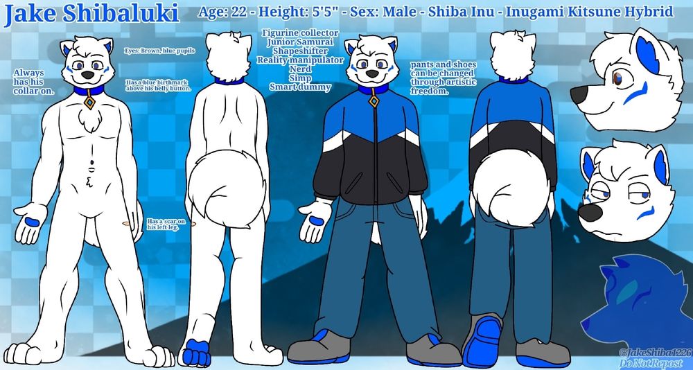 Refsheet of my fursona