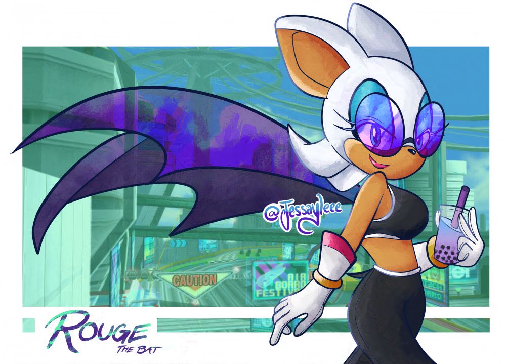 My artwork of Rouge the Bat from Sonic