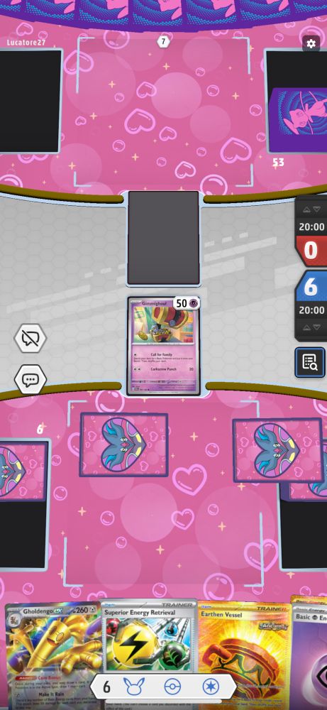 The mobile version of the My Friend Malamar battle board in Pokemon TCG Live