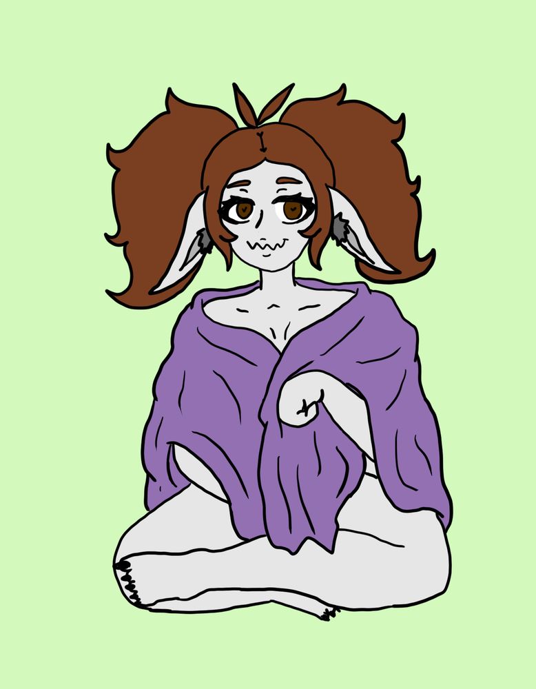 Sleepy Taryn in a blanket, just a blanket ;3