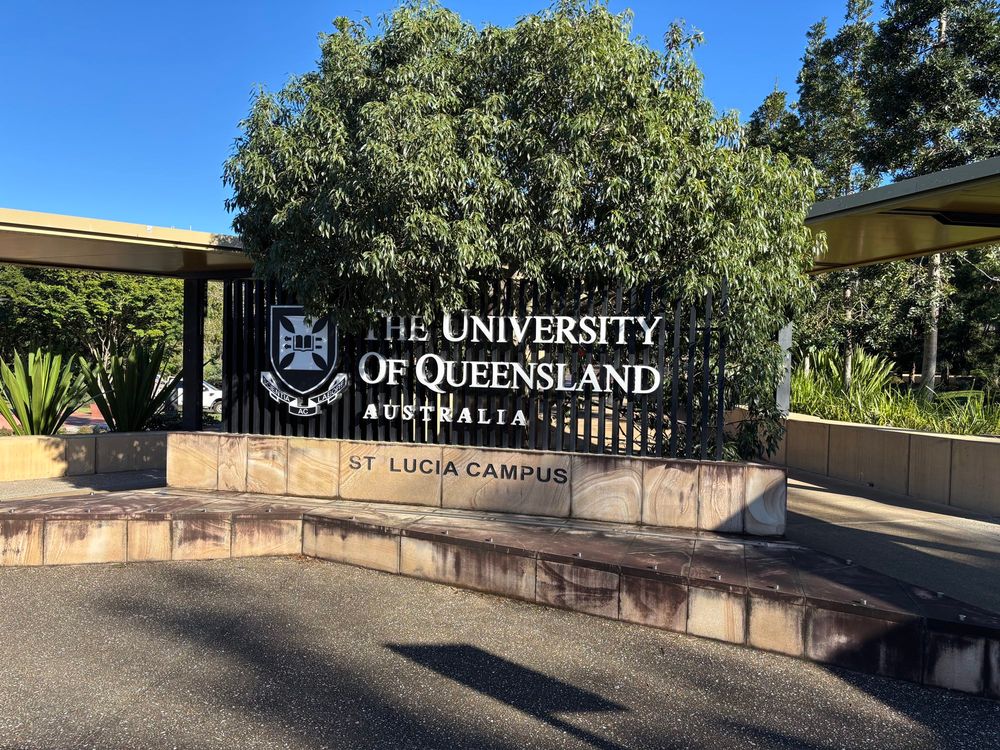 Sign of the University of Queensland, Brisbane