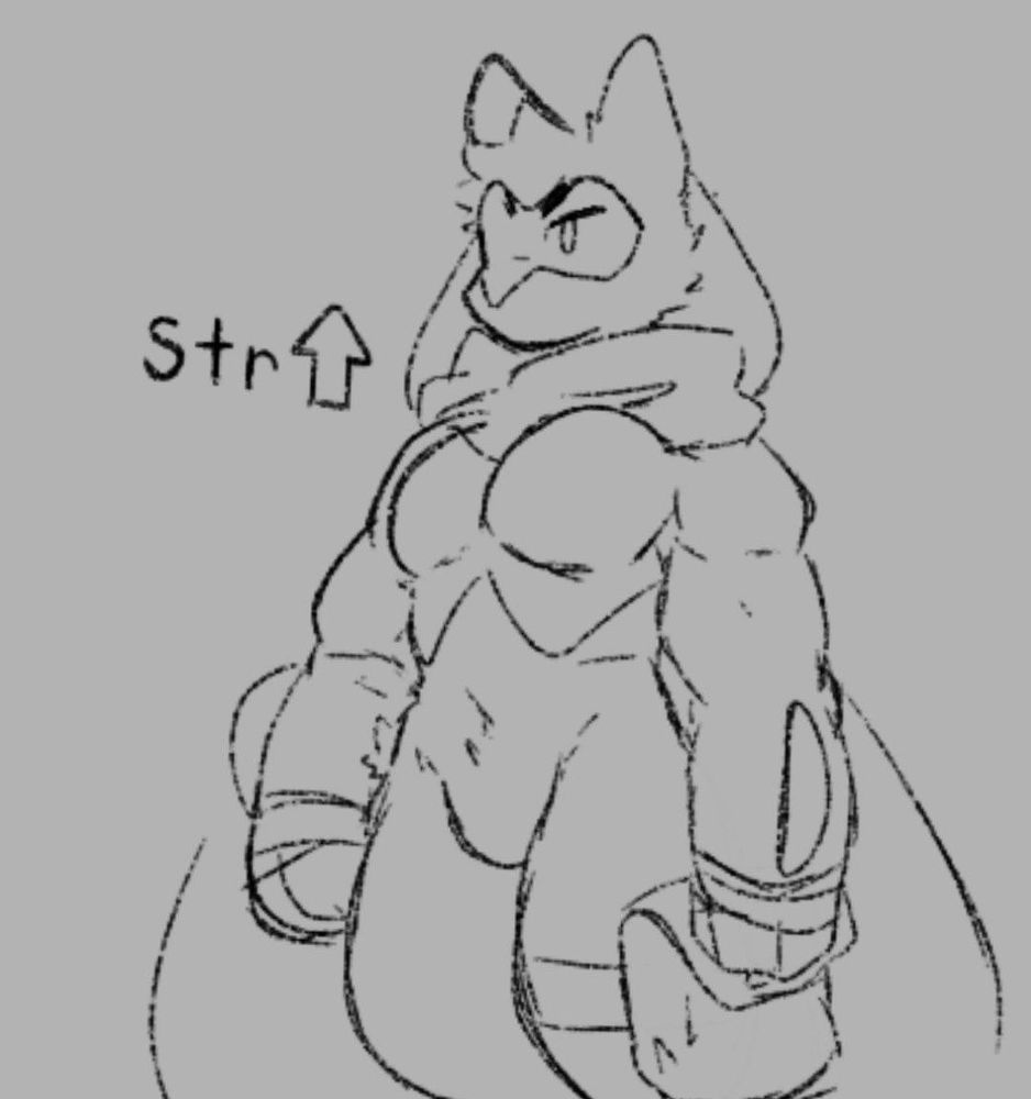 Riolu looking buffer than previous version because he had to lock in