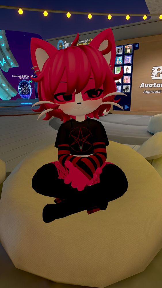 Chili waiting for a cutie to sit with him on the bean bag chair