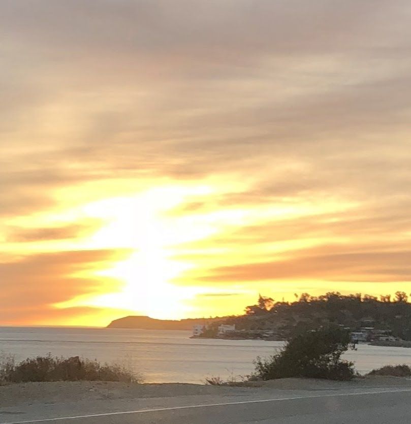 Sunset over Port Hueneme, California.