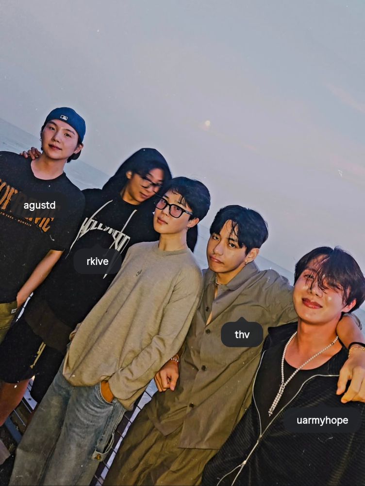 Yoongi Namjoon Jimin Taehyung and Hobi