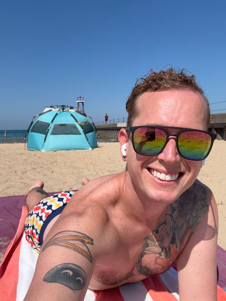 I’m out at Hollywood Beach getting some much wanted sun time