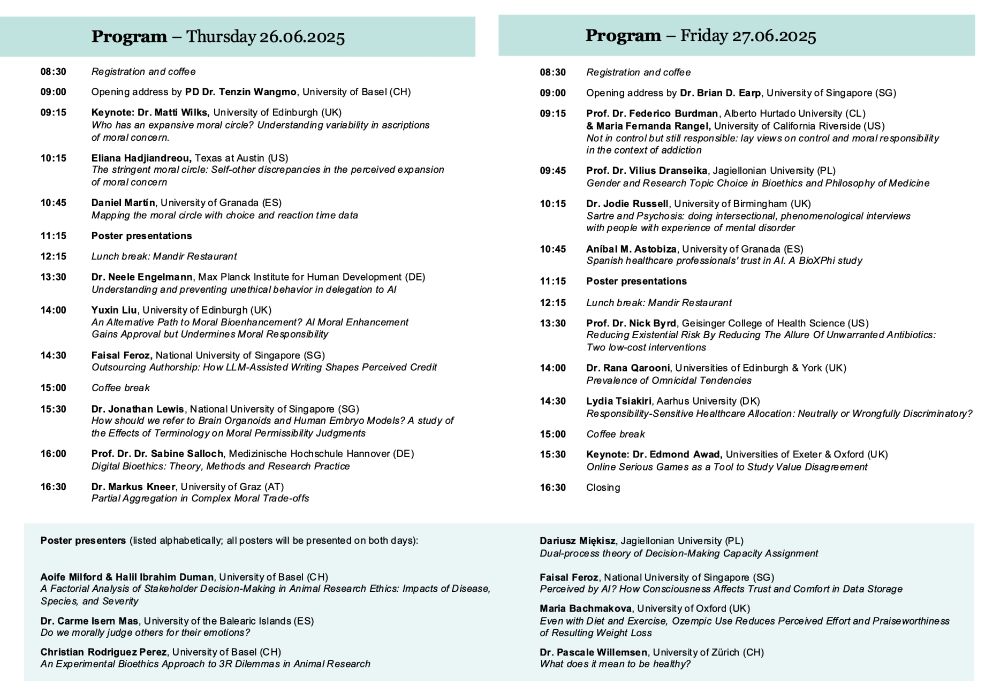 The 2025 BioXPhi Summit program of talks and events.
