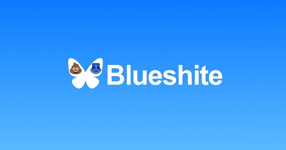 The Bluesky logo reimagined for the Everton section of Bluesky 
