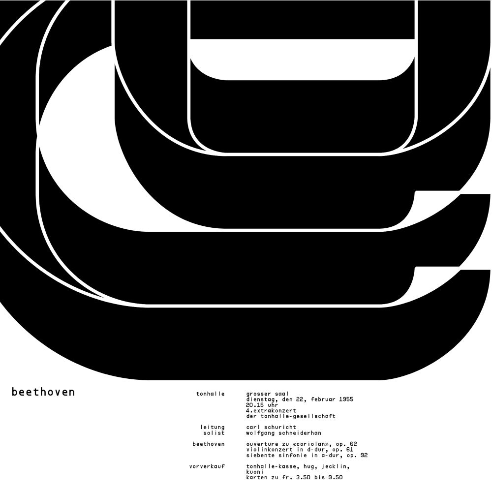 Questions type sample reinterpreting Josef Muller-Brockmann’s famous Beethoven concert poster