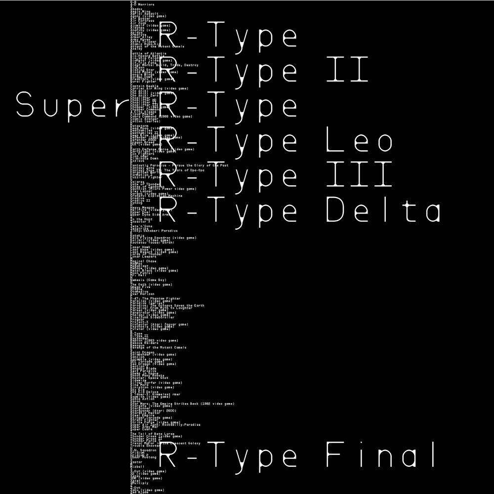 Questions type sample listing R-Type games