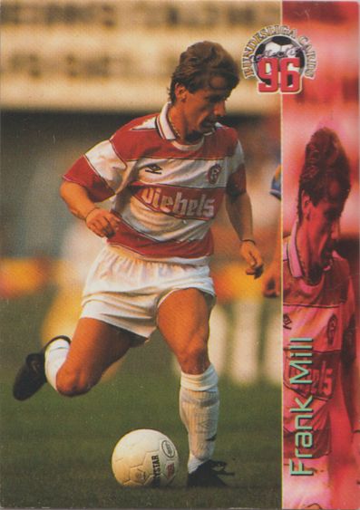 Sammelkarte Bundesliga 1995/96 von Frank Mill Vorderseite.