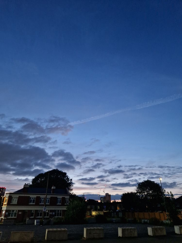 Another city skyline at dusk